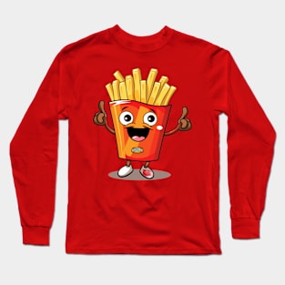 kawaii french fries T-Shirt cute ,potato Long Sleeve T-Shirt